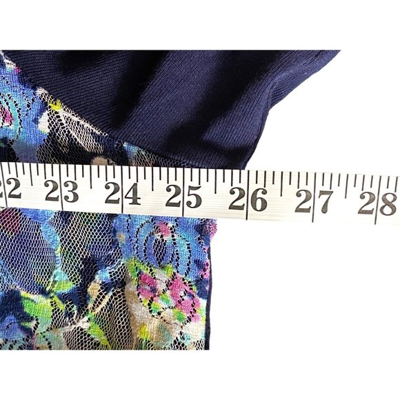 RAFAELLA Sweater Cardigan Floral Lace Overlay Cottagecore Lagenlook Button Up 2X - Picture 7 of 8